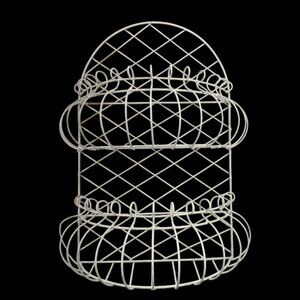 PLANTER -- White Wire, Wall Basket, Plants, Towels, Candles, Toiletries, Vintage